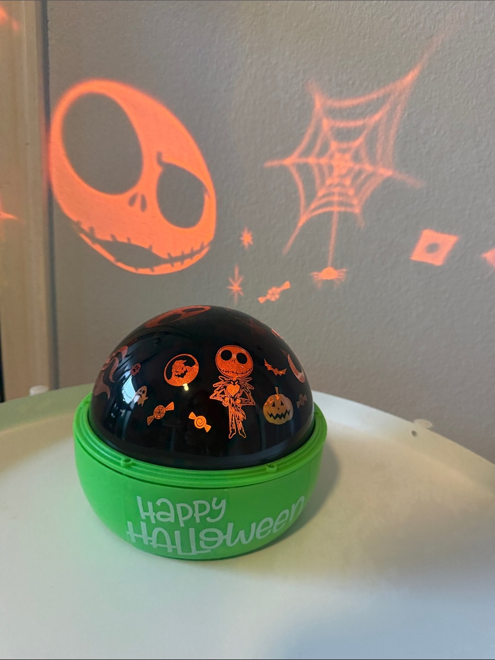 Jack Skellington Disney Orange Battery-operated Halloween Indoor Light Projector